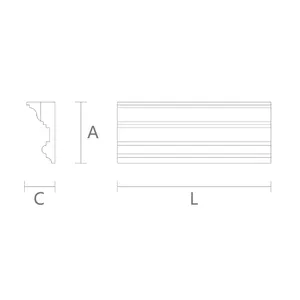 KZ-008 Oak cove moulding antique style